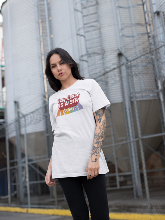 Poly-Cotton is Sin Tee